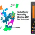 Puducherry Assembly Election 2026 Map Infographic showing constituency-wise results and party seat tally.
