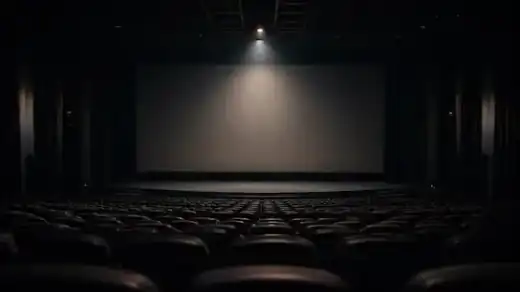 A dramatic cinema hall atmosphere representing a modern psychological crime thriller film representative image.