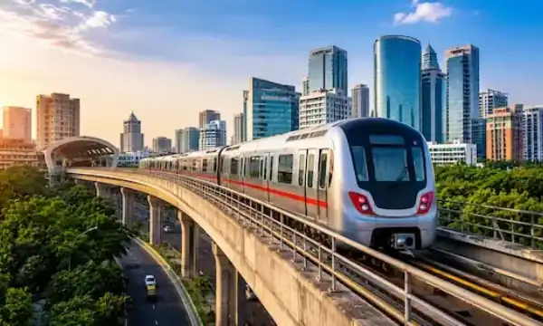 Modern metro rail network connecting urban areas across Delhi-NCR and supporting regional growth representative image.