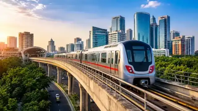 Modern metro rail network connecting urban areas across Delhi-NCR and supporting regional growth representative image.