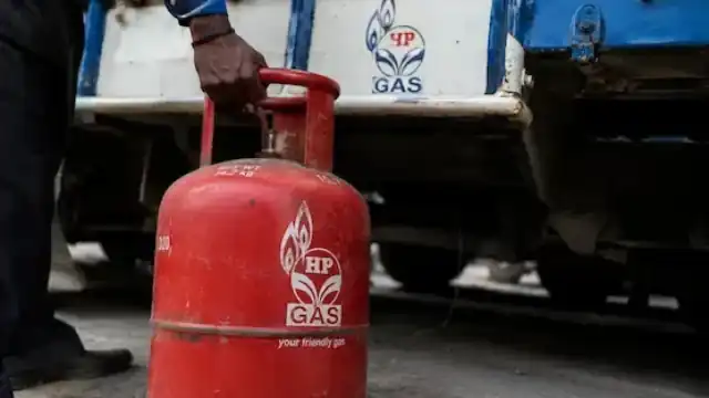 Domestic LPG gas cylinder in representing the latest cooking gas price update.