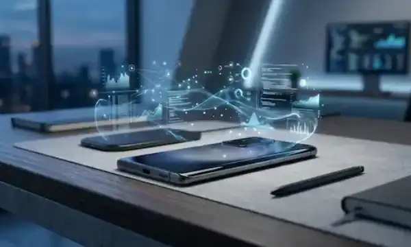 Modern AI-powered smartphone representing the future of intelligent mobile technology representative image.