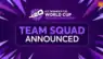 Professional violet and purple abstract background for sports news announcement, featuring geometric shapes and light streaks.