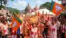 BJP supporters celebrating the hat-trick victory in the Assam Assembly Elections 2026 in Guwahati. Representative Image
