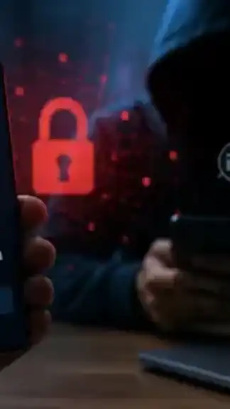 A smartphone displaying a suspicious UPI transaction warning while a hooded cybercriminal operates a laptop in the background, symbolizing the rising threat of digital banking fraud and online financial scams in India representative image.