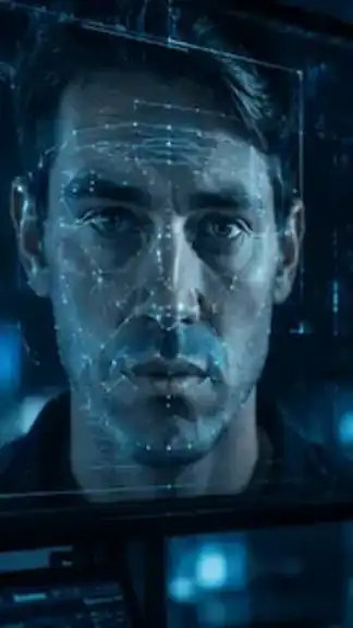 Digital screens displaying AI-generated facial analysis representing the growing challenge of deepfake technology.