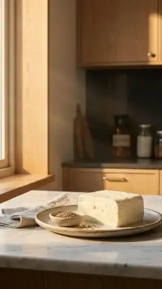 fake paneer being tested for chemicals in a home kitchen.