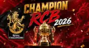 Royal Challengers Bengaluru players celebrating after winning the IPL 2026 championship.