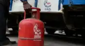 Domestic LPG gas cylinder in representing the latest cooking gas price update.