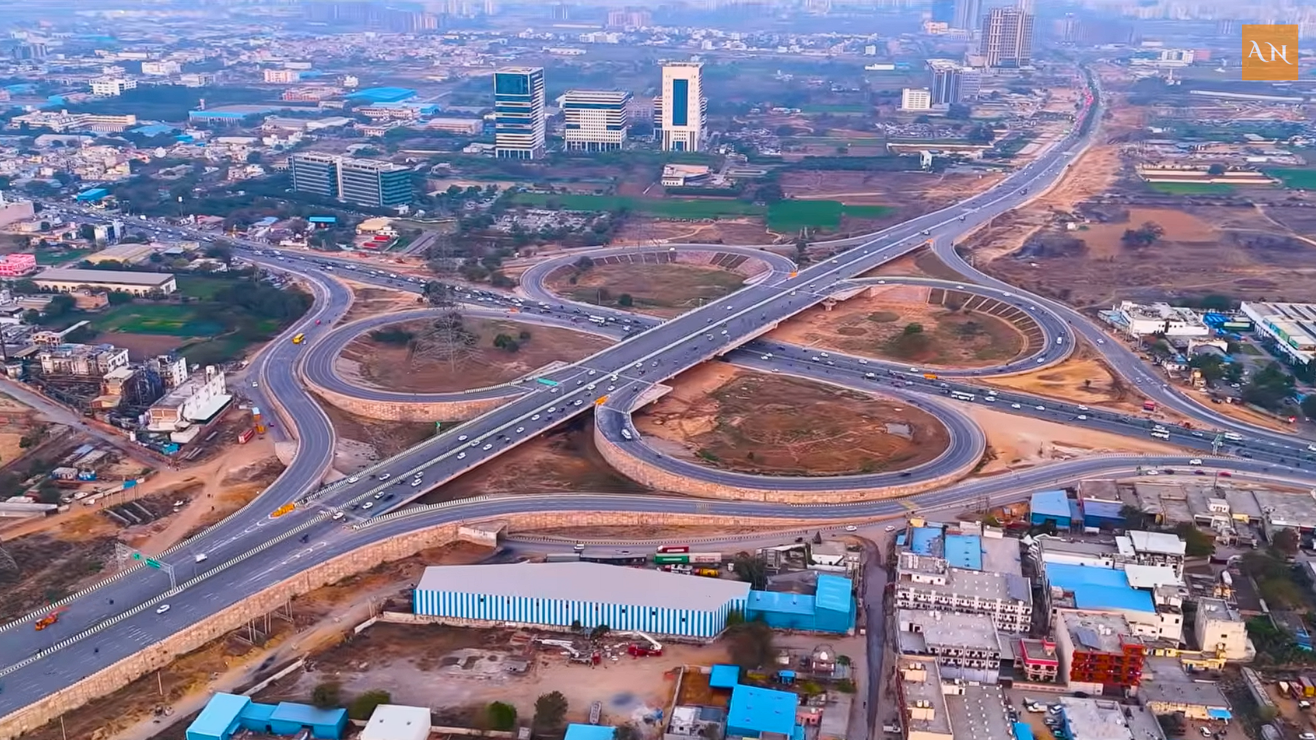 Aerial view of the new Delhi-Dehradun Expressway with lush green surroundings. Image Credit: @PMOIndia