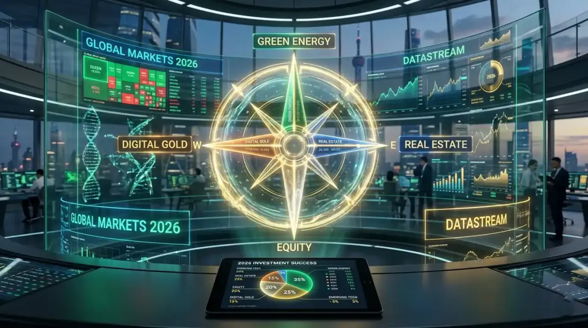 A conceptual image of a futuristic 'Tree of Wealth' with digital and physical asset icons. Representative Image