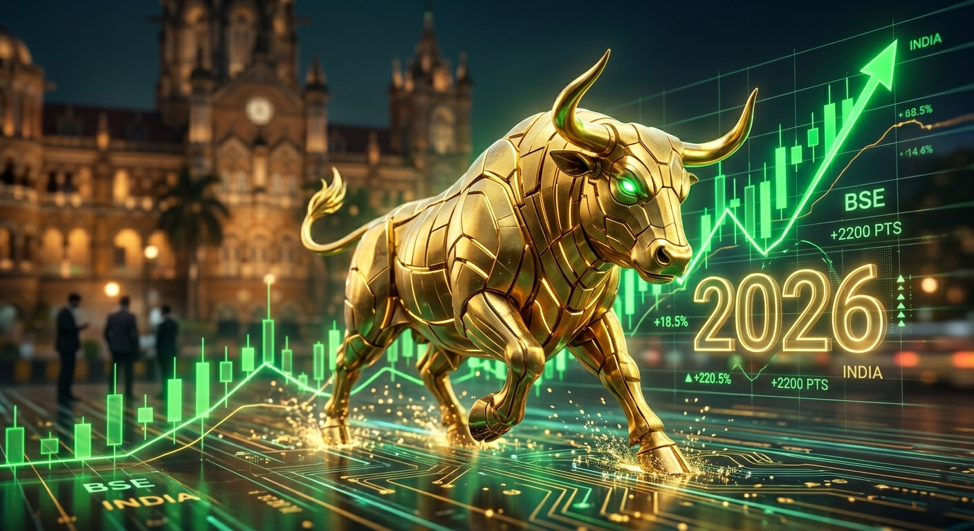 Bull Run 2026: Sensex and Nifty hit record highs on Day 1 of the New Financial Year. (Image Source: Akhand News Creative Desk)