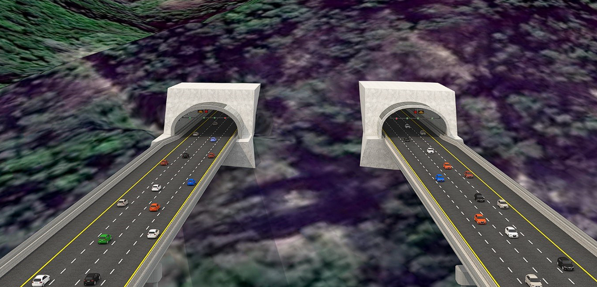 Construction of the massive cable-stayed bridge on the Mumbai-Pune Expressway. Image Credit: MSRDC Official