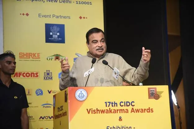 Union Minister Nitin Gadkari addressing the 17th CIDC Vishwakarma Awards in New Delhi - Source: Press Information Bureau (PIB) / Ministry of Road Transport & Highways