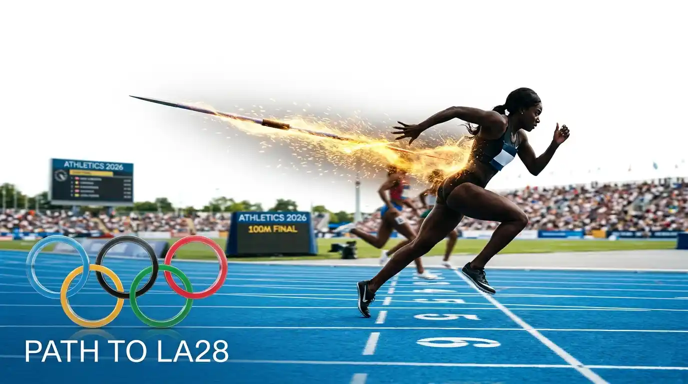 An infographic showing the LA28 Olympic venue map and sustainability goals