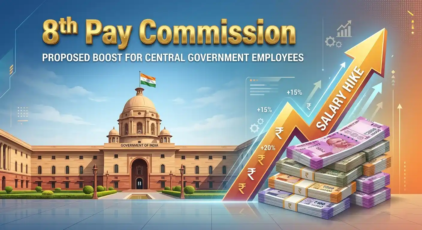 8th Pay Commission update showing salary growth for Indian government employees. Representative Image