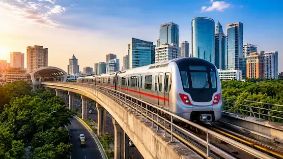 Modern metro rail network connecting urban areas across Delhi-NCR and supporting regional growth representative image.