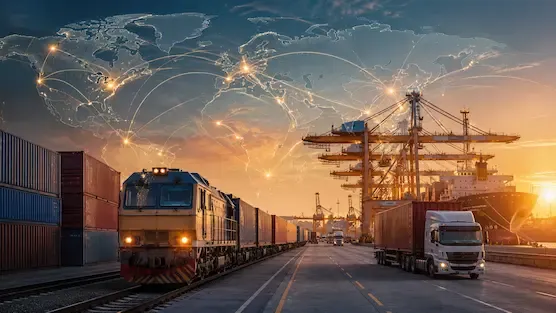 Modern global logistics infrastructure representing international trade and supply chain connectivity representative image.