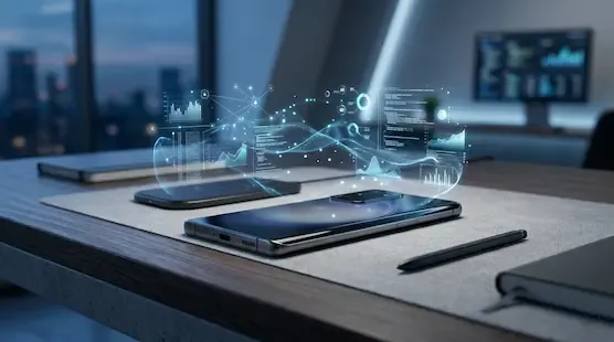Modern AI-powered smartphone representing the future of intelligent mobile technology representative image.